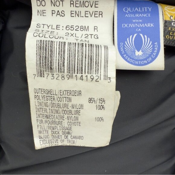 Canada Goose Men's Size 2XL Ontario Heritage Parka 6528M Tan w/Coyote Fur Winter - Picture 4 of 16